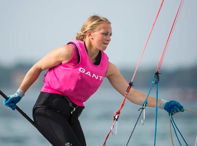 Noora Ruskola, 49erFX - ISAF Sailing World Cup Miami 2014 - day 5 © Walter Cooper /US Sailing http://ussailing.org/